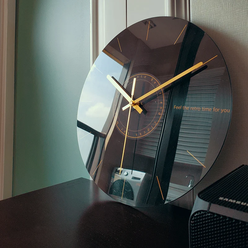 Luxury Lifestyle Living - Horloge murale silencieuse de luxe salon