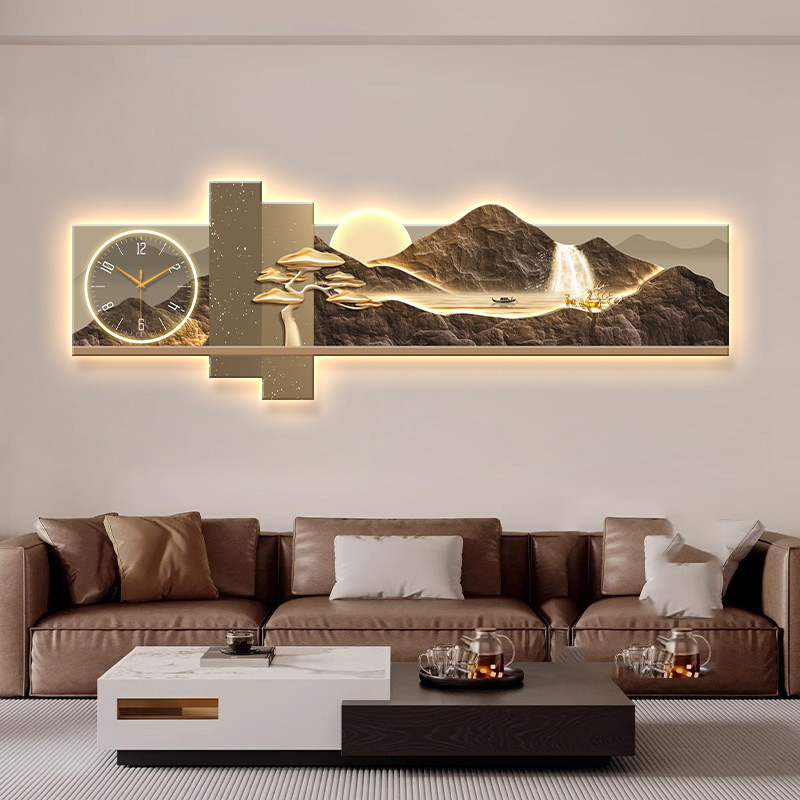 Luxury Lifestyle Living - Grande Horloge Murale Artistique de Luxe