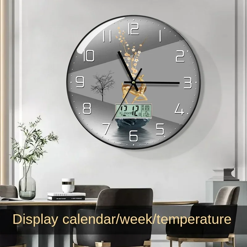 Luxury Lifestyle Living - Montre murale de luxe avec calendrier,