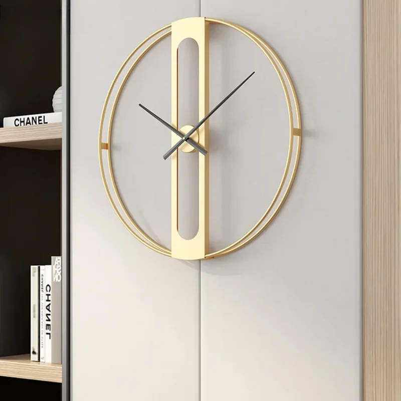 Luxury Lifestyle Living - Horloges murales minimalistes en métal doré,